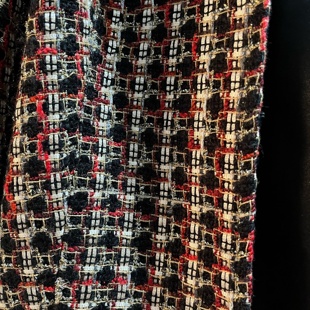 Chico's Black and Red Tweed Blazer - Picture 2 of 4